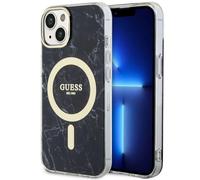 Étui Guess Marble MagSafe pour iPhone 14 Plus, noir