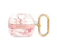 Étui GUESS Motif Marbré & Mousqueton pour AirPods 3