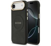 Étui Guess Peony Hot Stamp MagSafe pour iPhone Air, noir