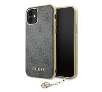 Étui Guess pour iPhone 11 gris 4G Charms Collection