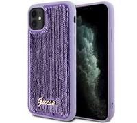 Étui Guess pour iPhone 11/XR Sequin Script Metal violet