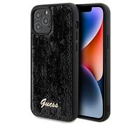 Étui Guess pour iPhone 12/12 Pro « Sequin Script Metal » noir