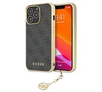 Étui Guess pour iPhone 13 Pro Max, gris, 4G Charms