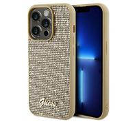 Étui Guess pour iPhone 14 Pro Max Disco Metal Script doré