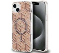 Étui Guess pour iPhone 15 6.1 marron étui rigide IML GCube MagSafe