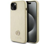 Étui Guess pour iPhone 15 Plus / 14 Plus 6.7 or étui rigide Strass Metal Logo