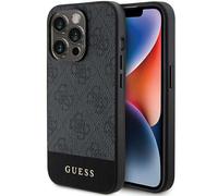 Étui Guess pour iPhone 15 Pro 6.1 gris étui rigide 4G Stripe Collection