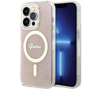 Guess IML 4G Housse rose pour Magsafe - iPhone 15 Pro