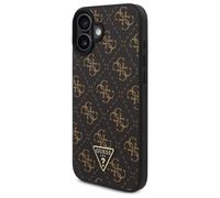 CG Mobile Guess GUHCP16SPG4GPK Coque pour iPhone 16 6,1" Noir Coque Rigide New 4G Triangle