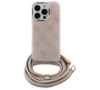 Guess Crossbody Cord 4G Print Case pour Iphone 16 - Rose