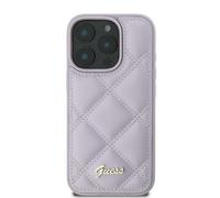 Étui Guess pour iPhone 16 6.1 violet étui rigide Quiled Metal Logo