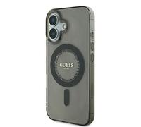 Étui Guess pour iPhone 16 Plus 6.7 noir étui rigide IML Rhinestones MagSafe