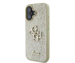 Étui Guess pour iPhone 16 Plus 6.7 or étui rigide Fixed Glitter Big 4G