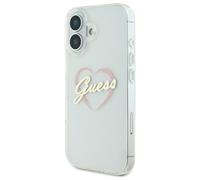 Étui Guess pour iPhone 16 plus 6.7 transparent étui rigide IML Heart