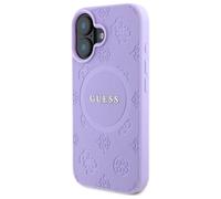 Étui Guess pour iPhone 16 Plus 6.7 violet étui rigide Saffiano Peony Classic Logo MagSafe
