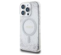 Étui Guess pour iPhone 16 Pro 6.3 argent étui rigide Resin Gradient Glitter MagSafe