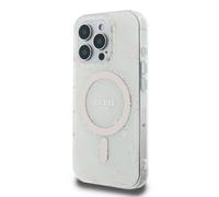 CG Mobile Guess GUHMP16LH4DTEH Coque pour iPhone 16 Pro 6,3" Blanc Étui Rigide IML 4G Background