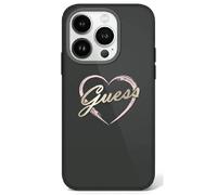 Coque pour iPhone 16 Pro - Guess Hardcase IML Heart (GUHCP16LHCHGSPK) - Noir Noir G