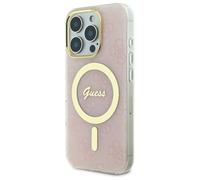 Étui Guess pour iPhone 16 Pro 6.3 rose étui rigide IML 4G MagSafe