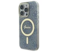 Étui Guess pour iPhone 16 Pro Max 6.9 bleu étui rigide IML 4G MagSafe