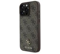 Étui Guess pour iPhone 16 Pro Max 6.9 marron étui rigide 4G Small Classic MagSafe