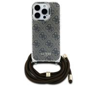 Coque Arrière pour iPhone 16 Pro Max avec Bandoulière Imprimée IML 4G Marron