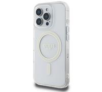 Coque pour iPhone 16 Pro Max MagSafe avec Cercle Pailleté Guess Transparent