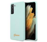 Étui Guess pour Samsung Galaxy S21+ bleu en silicone Script