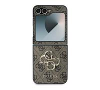 Étui Guess pour Samsung Z Flip6 F741 marron Leather 4G Metal Logo