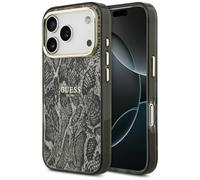 Etui Guess Python Pattern MagSafe do iPhone 17 Pro czarny