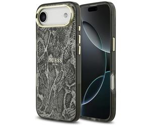 Etui Guess Python Pattern MagSafe do iPhone Air czarny