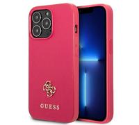 Étui Guess Saffiano 4G Small Metal Logo pour iPhone 13 Pro, rose