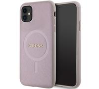 Étui Guess Saffiano MagSafe pour iPhone 11/XR, rose