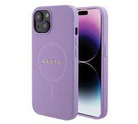 CG Mobile Guess GUHMP15MPSAHMCU Coque Rigide pour iPhone 15 Plus 6,7" Violet Saffiano