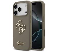 Étui Guess Silicone Big 4G Script pour iPhone 17 Pro marron