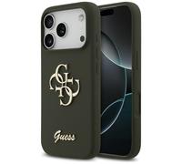 Étui Guess Silicone Big 4G Script pour iPhone 17 Pro Max kaki
