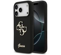 Étui Guess Silicone Big 4G Script pour iPhone 17 Pro noir