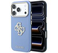 Étui Guess Smooth & Big Strass pour iPhone 18 Pro Max / 17 Pro Max, bleu