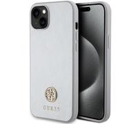 Étui Guess Strass Metal Logo pour iPhone 15 Plus, argenté