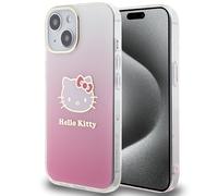 CG MOBILE Hello Kitty HKHCP15SHDGKEP Coque pour iPhone 15 6.1 Rose Hardcase IML Gradient Electrop Kitty Head
