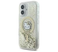 Étui Hello Kitty HKHMP16LGDIH iPhone 16 6.1 or étui rigide Liquid Glitter Fever MagSafe