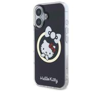 Étui Hello Kitty HKHMP16SHFLBK iPhone 16 6,1 czarny/black étui rigide IML Fun bow Magsafe