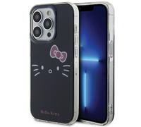 CG MOBILE Hello Kitty HKHCP14LHKHLK Coque rigide pour iPhone 14 Pro 6,1" Noir Motif visage de chatte