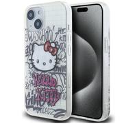 Étui Hello Kitty Kitty On Bricks pour iPhone 15, blanc