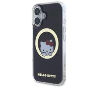 Étui Hello Kitty pour iPhone 16 6,1 noir étui rigide IML Sweet Kitty Magsafe