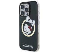 Étui Hello Kitty pour iPhone 16 Pro 6,3 noir étui rigide IML Fun bow Magsafe
