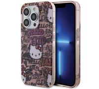 Étui Hello Kitty Tags Graffiti pour iPhone 15 Pro Max, rose
