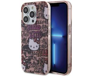 Étui Hello Kitty Tags Graffiti pour iPhone 15 Pro Max, rose