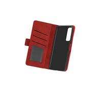 Etui Honor 10X Lite Style Vintage avec Porte-cartes et Support Vidéo rouge