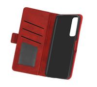 Etui pour Honor 10X Lite Style Vintage avec Porte-cartes et Support Vidéo Rouge